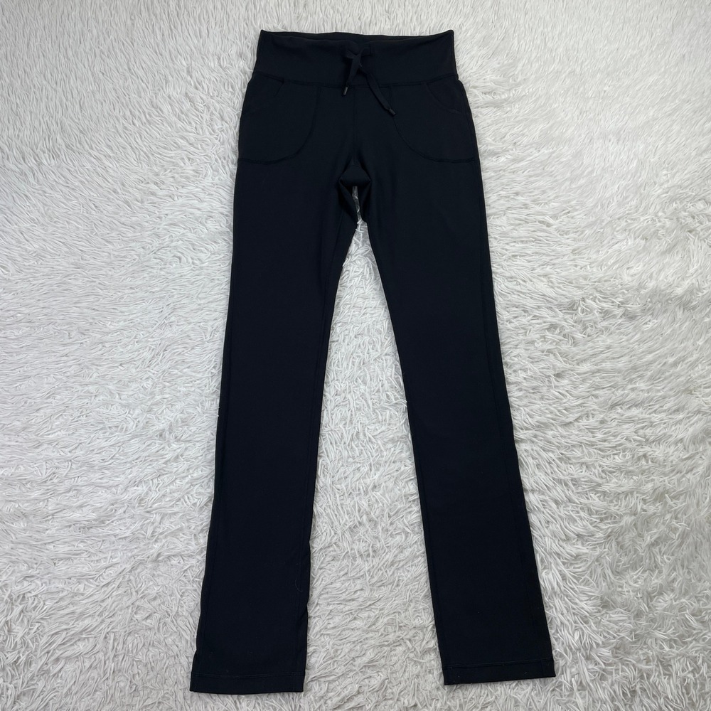Lululemon Pants Womens 8 Black Skinny Will Pant High Rise Stretch Pockets 30x34
